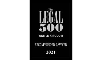The Legal 500 Recommended Lawyer 2021 logo