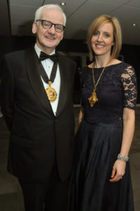 an image of Joe Egan and Amy Norman at an industry dinner