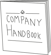 an image of a sketched company handbook
