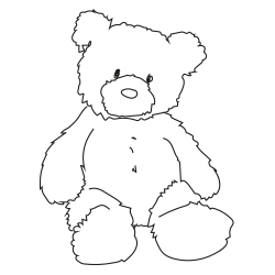 an image of a sketched teddy bear