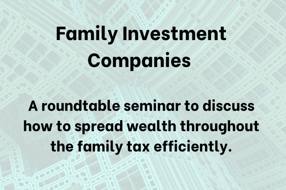 family investment companies